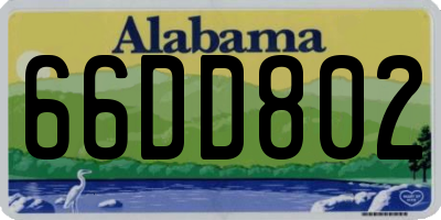 AL license plate 66DD802