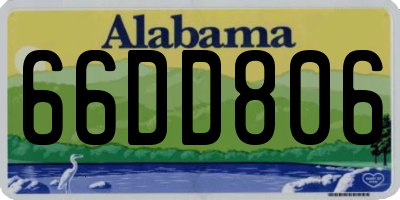 AL license plate 66DD806