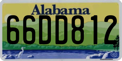 AL license plate 66DD812