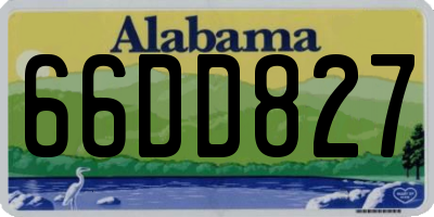 AL license plate 66DD827