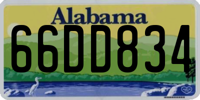 AL license plate 66DD834