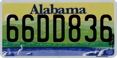 AL license plate 66DD836