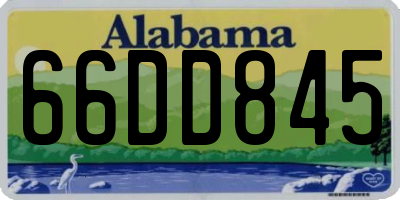 AL license plate 66DD845
