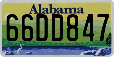 AL license plate 66DD847