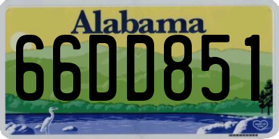 AL license plate 66DD851