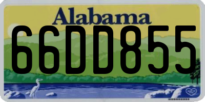AL license plate 66DD855