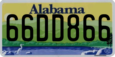 AL license plate 66DD866