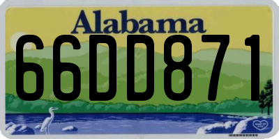 AL license plate 66DD871