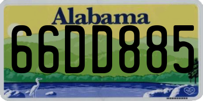 AL license plate 66DD885