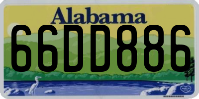 AL license plate 66DD886