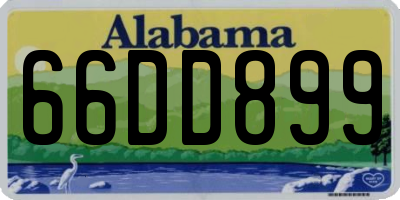 AL license plate 66DD899