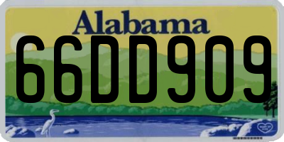 AL license plate 66DD909