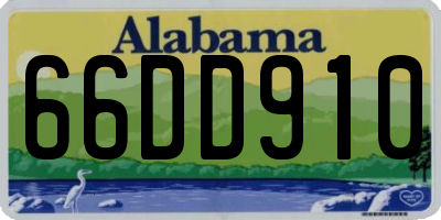 AL license plate 66DD910