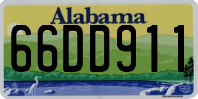 AL license plate 66DD911
