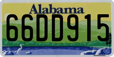 AL license plate 66DD915