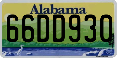 AL license plate 66DD930