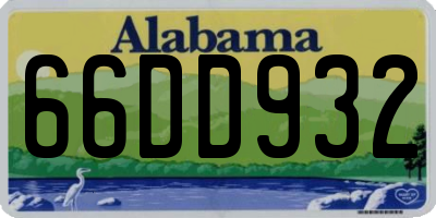 AL license plate 66DD932
