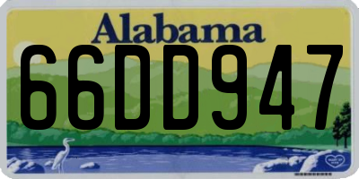 AL license plate 66DD947