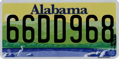 AL license plate 66DD968