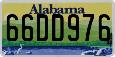 AL license plate 66DD976