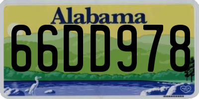 AL license plate 66DD978