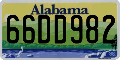 AL license plate 66DD982