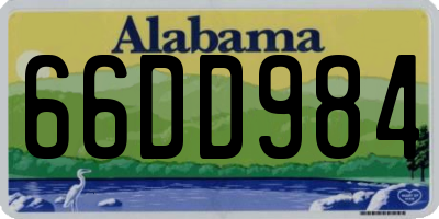 AL license plate 66DD984