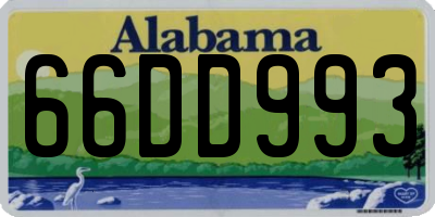 AL license plate 66DD993
