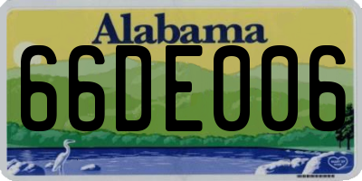 AL license plate 66DE006