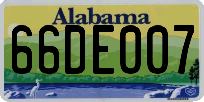AL license plate 66DE007