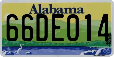 AL license plate 66DE014