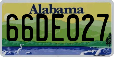 AL license plate 66DE027