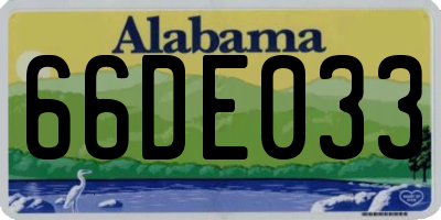AL license plate 66DE033