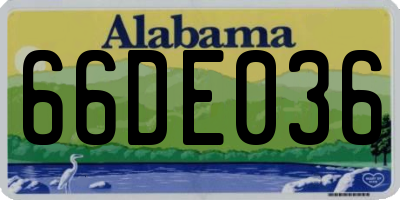 AL license plate 66DE036