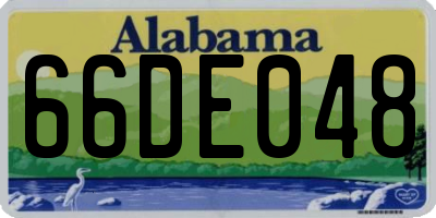 AL license plate 66DE048