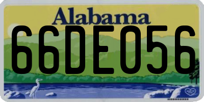 AL license plate 66DE056