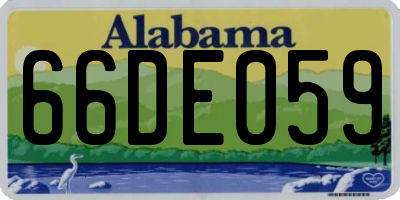 AL license plate 66DE059