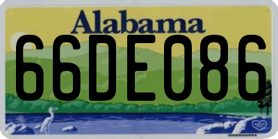 AL license plate 66DE086