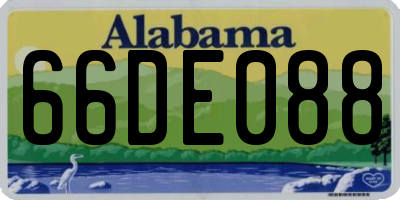 AL license plate 66DE088