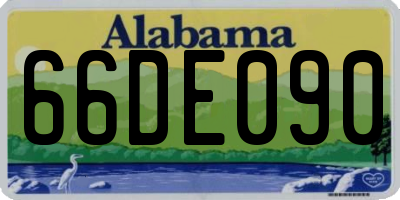 AL license plate 66DE090