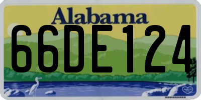 AL license plate 66DE124