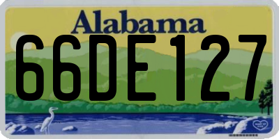 AL license plate 66DE127