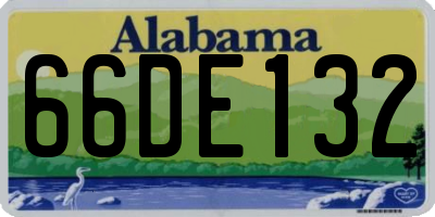 AL license plate 66DE132