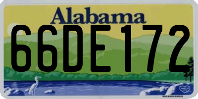 AL license plate 66DE172