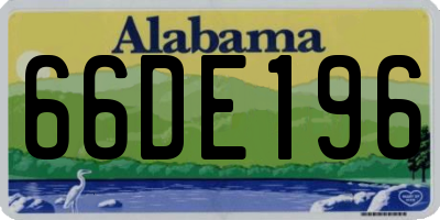 AL license plate 66DE196