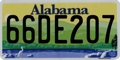 AL license plate 66DE207
