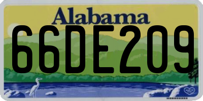 AL license plate 66DE209