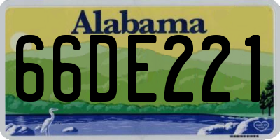 AL license plate 66DE221