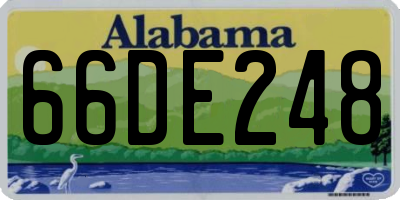 AL license plate 66DE248