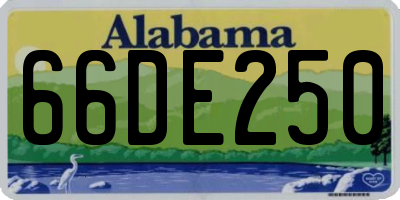 AL license plate 66DE250